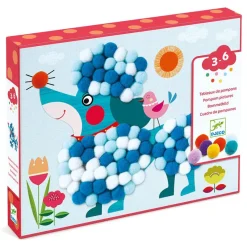 Djeco Crea con pompones Perros para acariciar