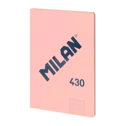 Milan Cuaderno A4 48 hojas cuadro 5x5mm rosa serie 1918