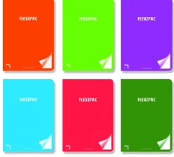 Pacsa Cuaderno A4 cuadro 4mm. 48 hojas colores surtidos Flexipac