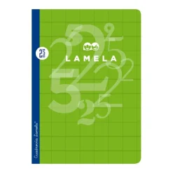 Lamela Cuaderno A4 cuadrovía 2,5mm. 50 hojas tapa cartoncillo plastificado colores surtidos