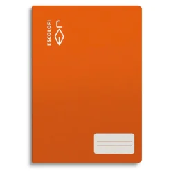 Escolofi Cuaderno cuarto color naranja pauta Montessori 5mm 32 hojas