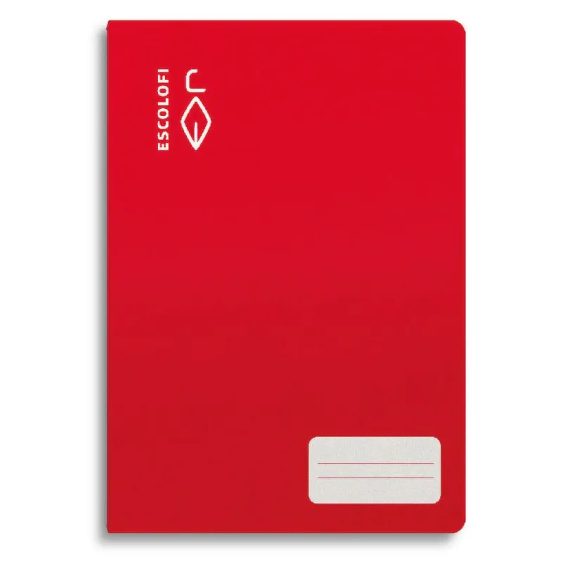 Escolofi Cuaderno cuarto color rojo pauta Montessori 5mm 32 hojas