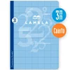 Lamela Cuaderno cuarto cuadrovía 3mm. 50 hojas tapas de cartoncillo plastificado colores surtidos