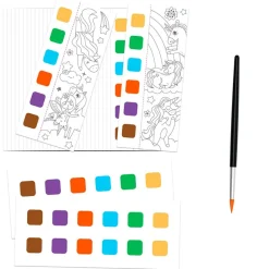 Mieredu Cuaderno pocket acuarelas unicornios fantasía