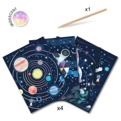 Djeco Cuadros para rascar Misión cósmica