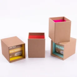 Apli Cubilete portalápices kraft con interior de color