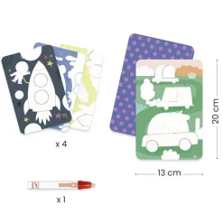 Djeco Dibujos mágicos para colorear transportes