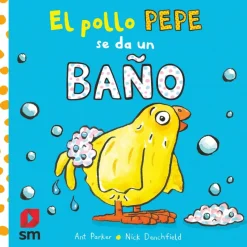 El pollo Pepe se da un baño