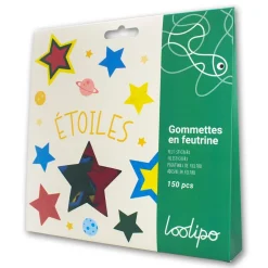 Loolipo Estrellas de fieltro adhesivas 150 piezas