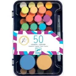 Djeco Estuche témpera con pincel para agua