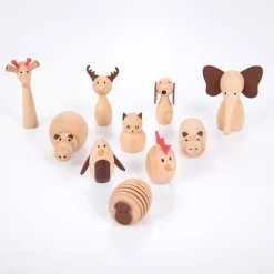 Tickit Figuras animales de madera 10 piezas