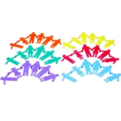 Tickit Figuras personas de colores translúcidos de silicona 36 piezas
