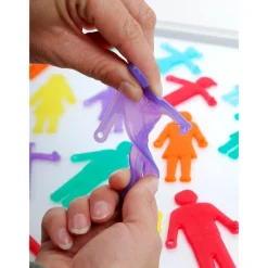 Tickit Figuras personas de colores translúcidos de silicona 36 piezas