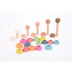Tickit Figuras personas de madera para enroscar 25 piezas