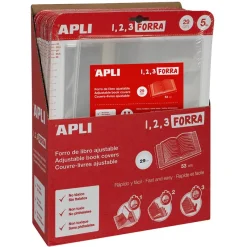 Apli Forro para libros modelo funda 29x53cm. 5 unidades