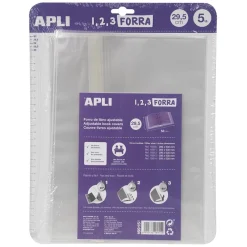 Apli Forro para libros modelo funda 29,5x53cm 5 unidades