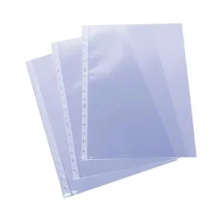 Esselte Funda transparente tamaño folio con multitaladro 100 unidades