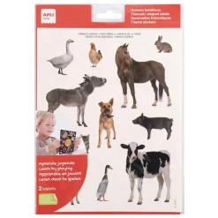 Apli Gomets animales de granja 2 láminas
