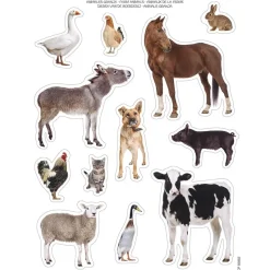 Apli Gomets animales de granja 2 láminas