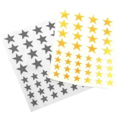 Ineta Gomets estrellas oro y plata 2 láminas