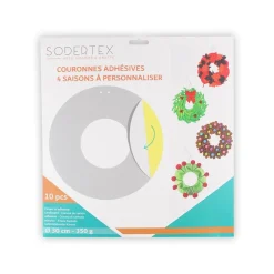 Loolipo Guirnalda corona adhesiva 30cm set 10 unidades para decorar con colgador