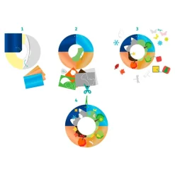 Loolipo Guirnalda corona adhesiva 30cm set 10 unidades para decorar con colgador