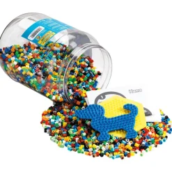 Hama Midi: bote 7000 perlas y 2 plantillas colores surtidos