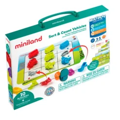 Miniland Juego clasificar y contar vehículos