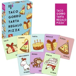 Ludilo Juego de cartas Taco, gorro, tarta, regalo, pizza