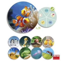 Akros Juego de mesa El mundo animal: descubre y clasifica