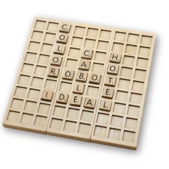 Cayro Juego de mesa Forma palabras madera en caja metal