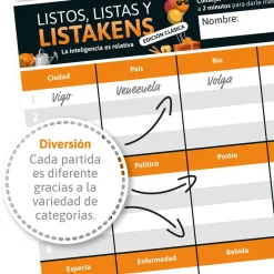 SD Games Juego de palabras Listos, listas y listakens clásico