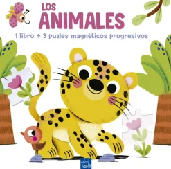 Lee y juega con puzles magnéticos. Los animales