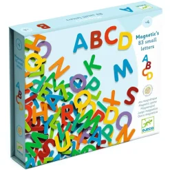 Djeco Letras magnéticas mayúsculas de madera 83 piezas