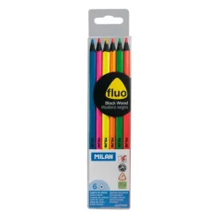 Milan Lápiz color fluorescente 6 colores