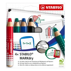 Stabilo Lápiz color para pizarra blanca Markdry caja 4 colores