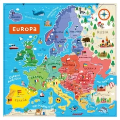Janod Mapa magnético Europa en español 40 piezas