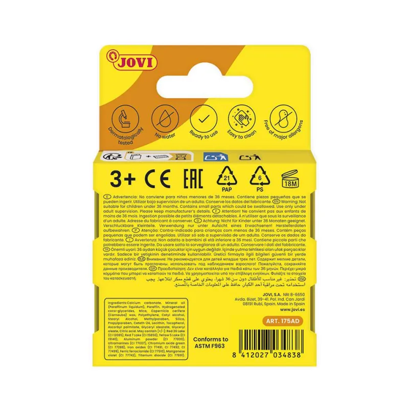 Jovi Maquillaje barra 3 colores: azul, rojo, blanco