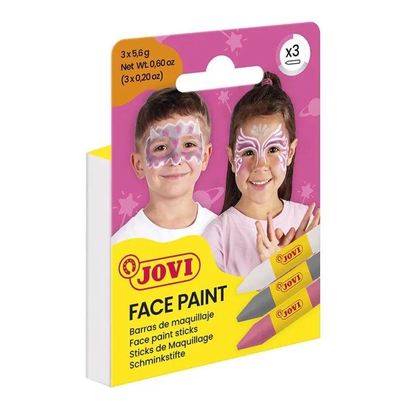Jovi Maquillaje barra 3 colores: rosa, gris, blanco