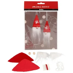 Creativ Company Mini kit creativo duende de Navidad para colgar 2 duendes
