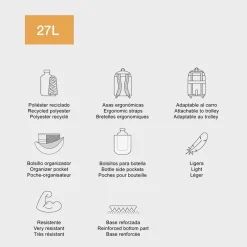 Miquelrius Mochila triple Oslo Desert 41x28x16,5cm reciclado