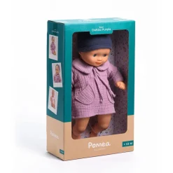 Djeco Muñeco abrigo malva 32cm