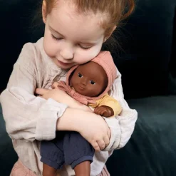 Djeco Muñeco camisa naranja pantalón azul 32cm