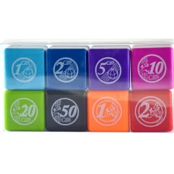 Fraga Pack de 8 sellos entintados monedas euro