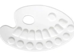 Faibo Paleta de plástico ovalada con pocillos