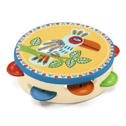 Djeco Pandereta de madera Animambo