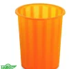 Faibo Papelera de plástico naranja translúcido