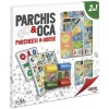 Cayro Parchís y oca: tablero con accesorios para 4 jugadores