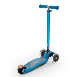 Micro Patinete infantil maxi Deluxe Led azul caribe