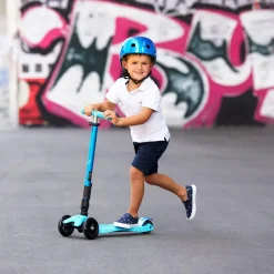 Micro Patinete infantil maxi Deluxe Led azul caribe